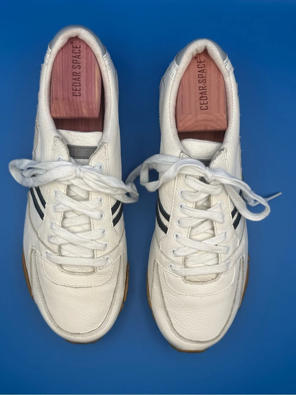 Diesel Barner White Leather Sneaker Bundle Sz 8.5